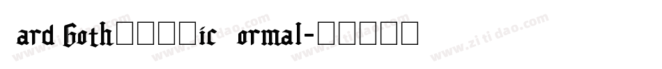Hard Goth假面舞会ic Normal字体转换